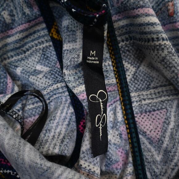 Jessica Simpson Womens M Jayne Aztec Print Tie Back Fit & Flare Dress - Picture 8 of 10